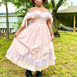 VINTAGE 1970’s PINK GUNNE SAX PARTY DRESS